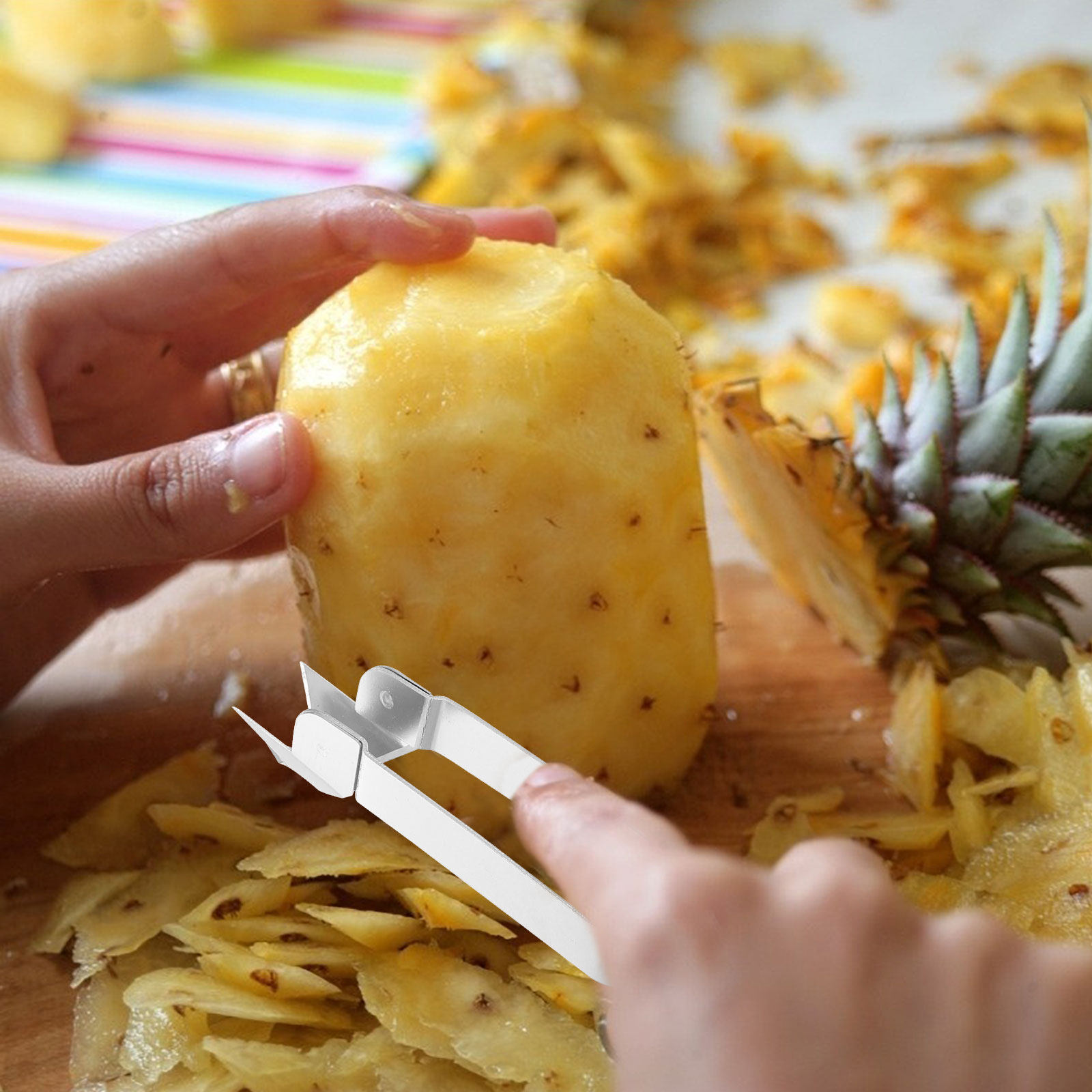 Kitchen Gadgets Store - 2Pcs Stainless Steel Pineapple Peeler Pineapple