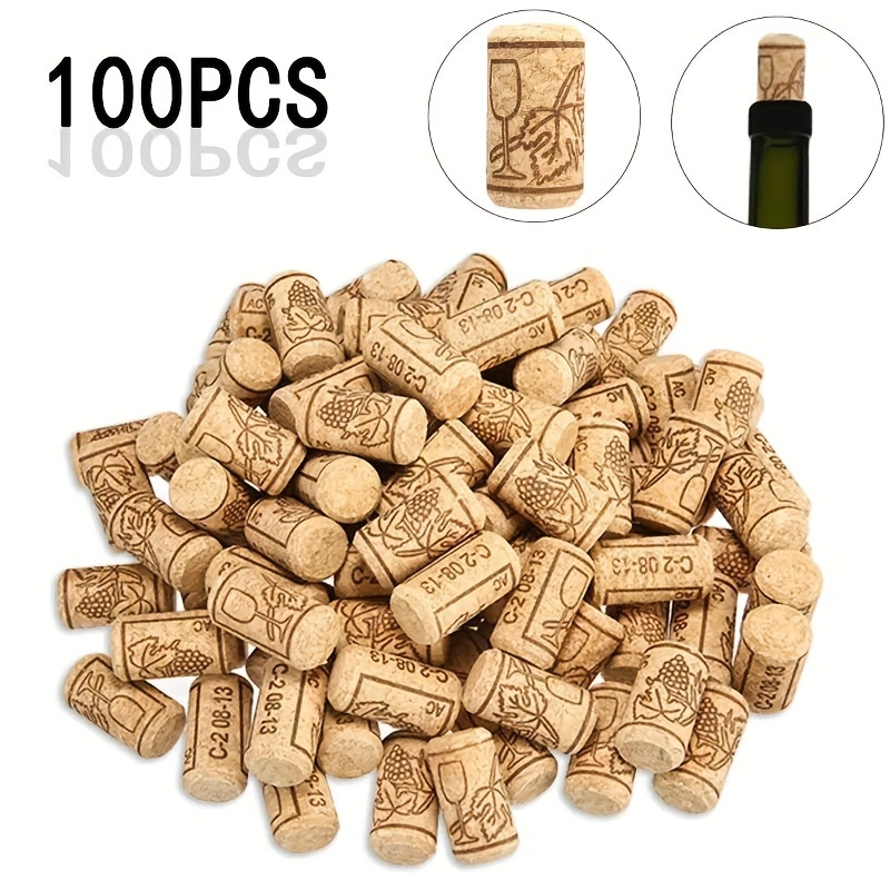 Kitchen Handy Gadgets - 100pcs Wine Cork Stopper Natural Wood