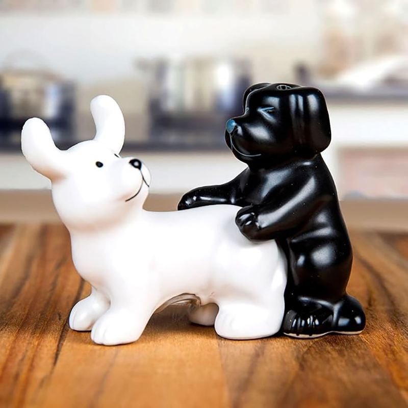 Kitchen Gadgets Luxury - Black And White Ceramic Dog Salt
