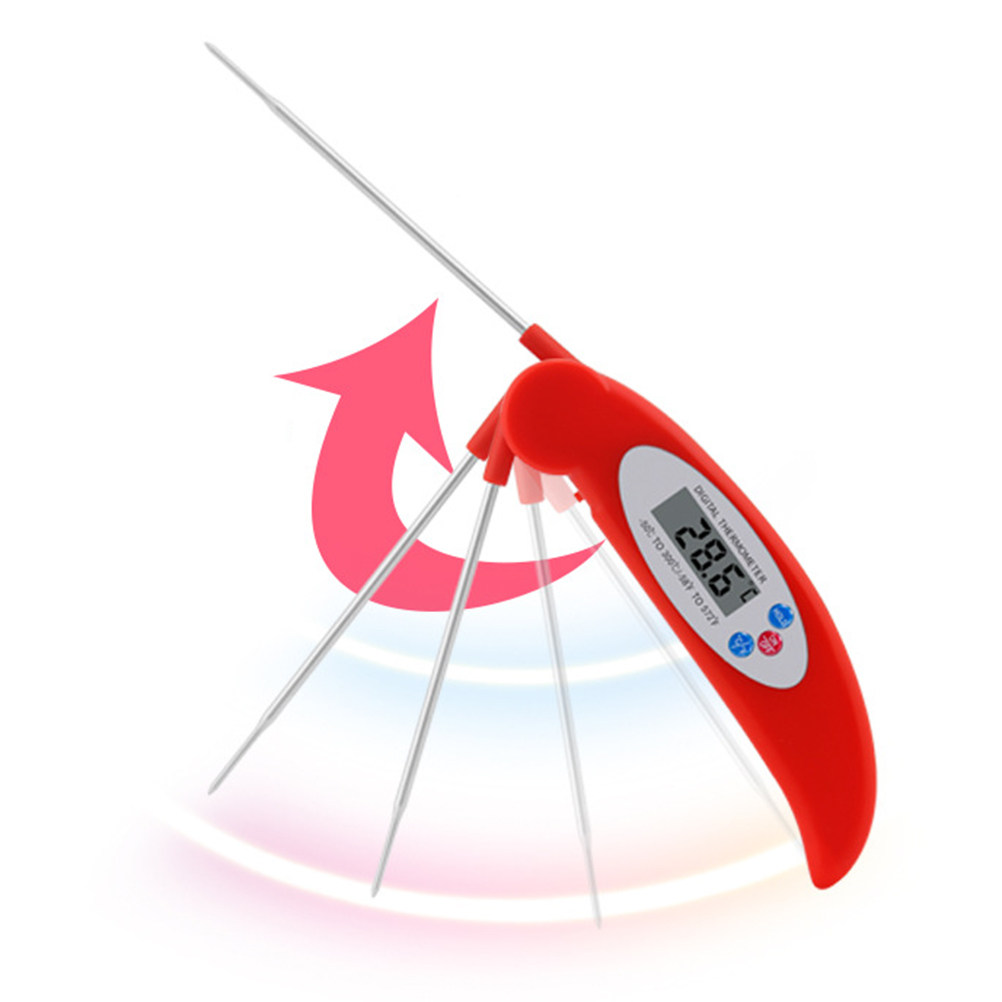 Instant Read Thermometer - Electronic Digital Food Thermometer Red Instant