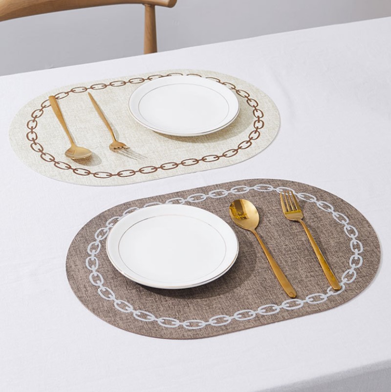 Oval Table Placemat Faux Leath - Kitchen Gadgets Luxury บทวิจารณ์และราคา