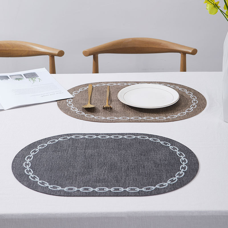 Oval Table Placemat Faux Leath - Kitchen Gadgets Luxury บทวิจารณ์และราคา