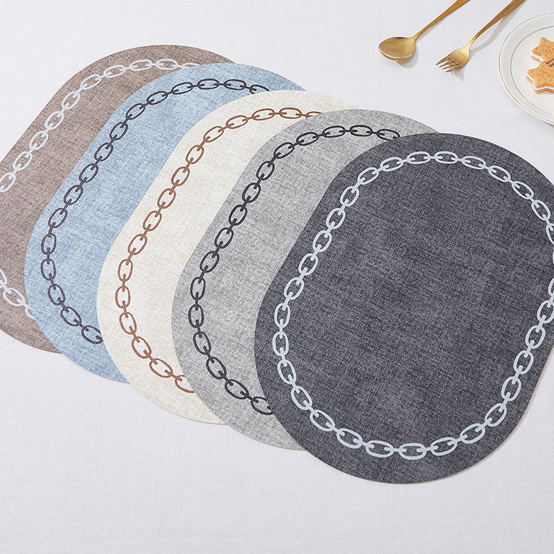 Oval Table Placemat Faux Leath - Kitchen Gadgets Luxury บทวิจารณ์และราคา