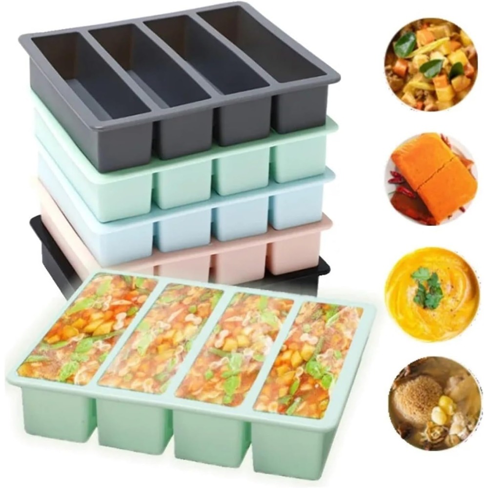 Silicone Freezer Trays with Li - Kitchen Gadgets Store บทวิจารณ์และราคา
