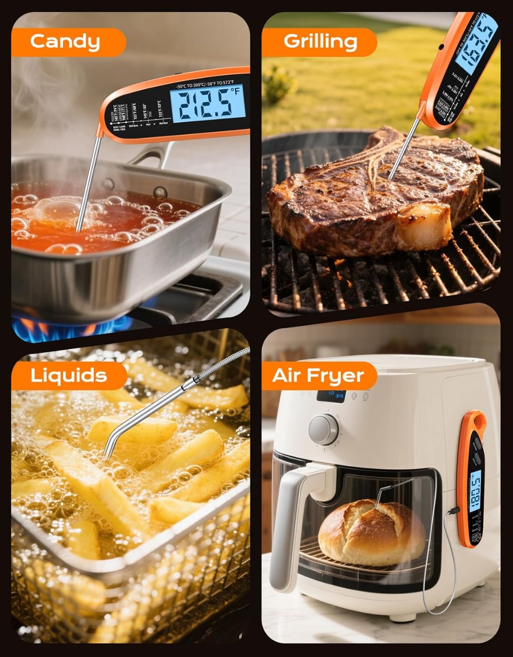 Dual Probe Digital Meat Thermo - Instant Read Thermometer บทวิจารณ์และราคา