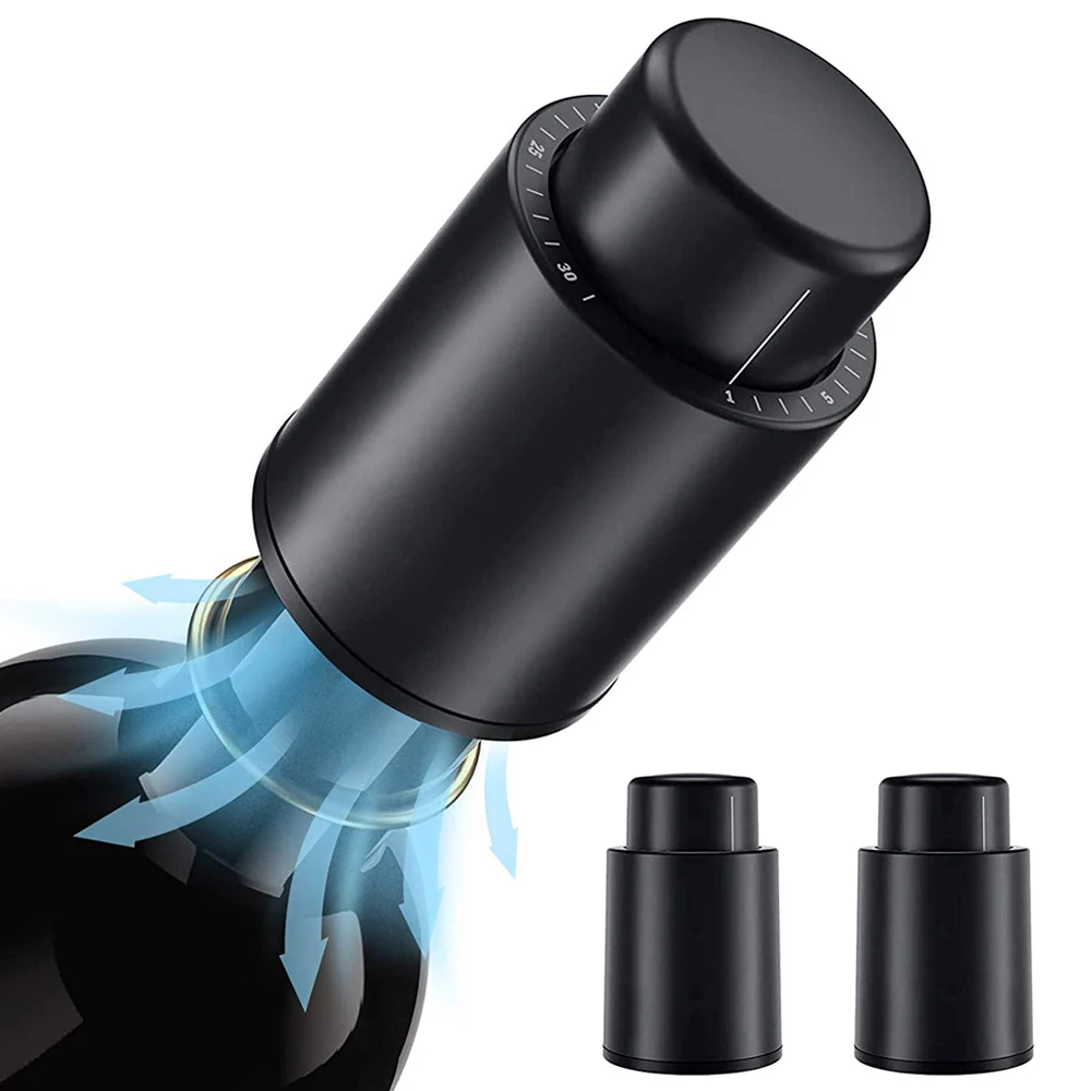 Vacuum Push Style Wine Bottle  - Kitchen Gadgets Home Party บทวิจารณ์และราคา