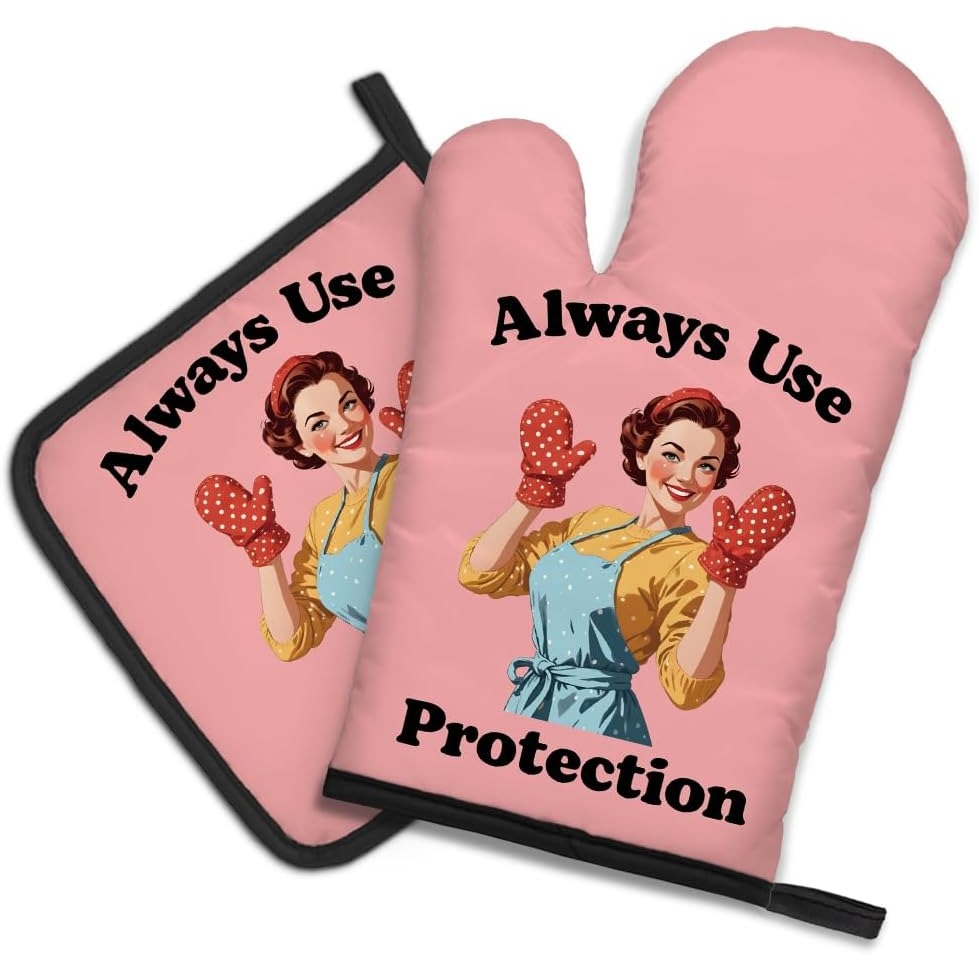 Always Use Protection Funny Ov - Funny Kitchen Gadgets Gifts บทวิจารณ์และราคา