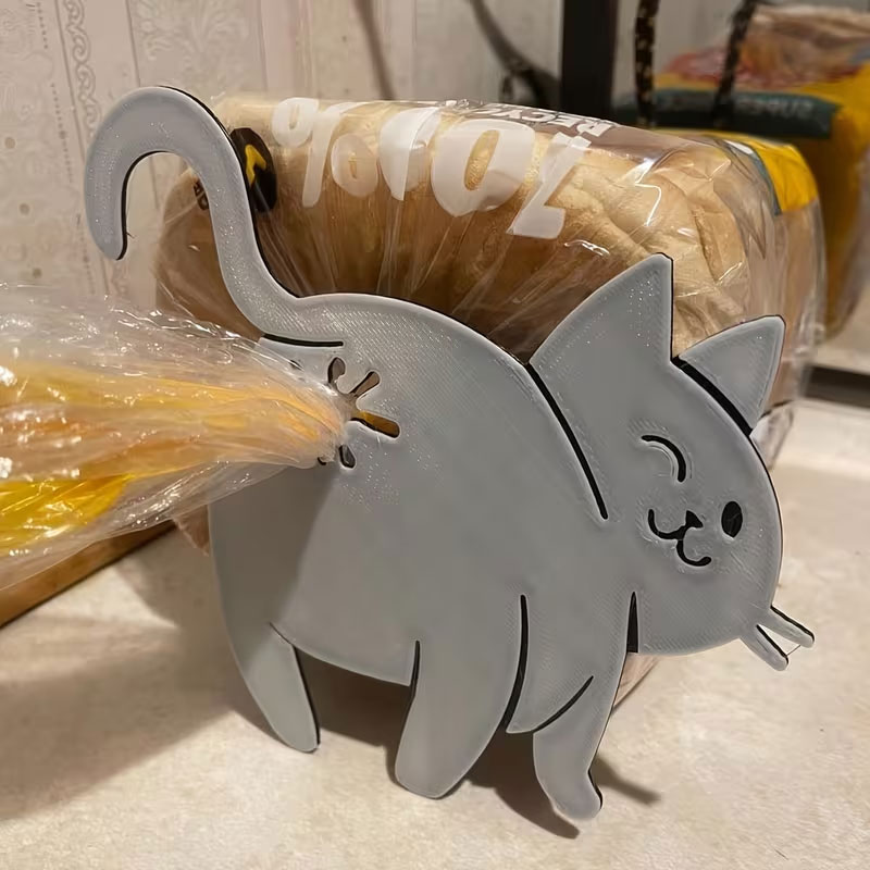 Cat Butt Bread Clip - 3D Print - Kitchen Gadgets To Have บทวิจารณ์และราคา