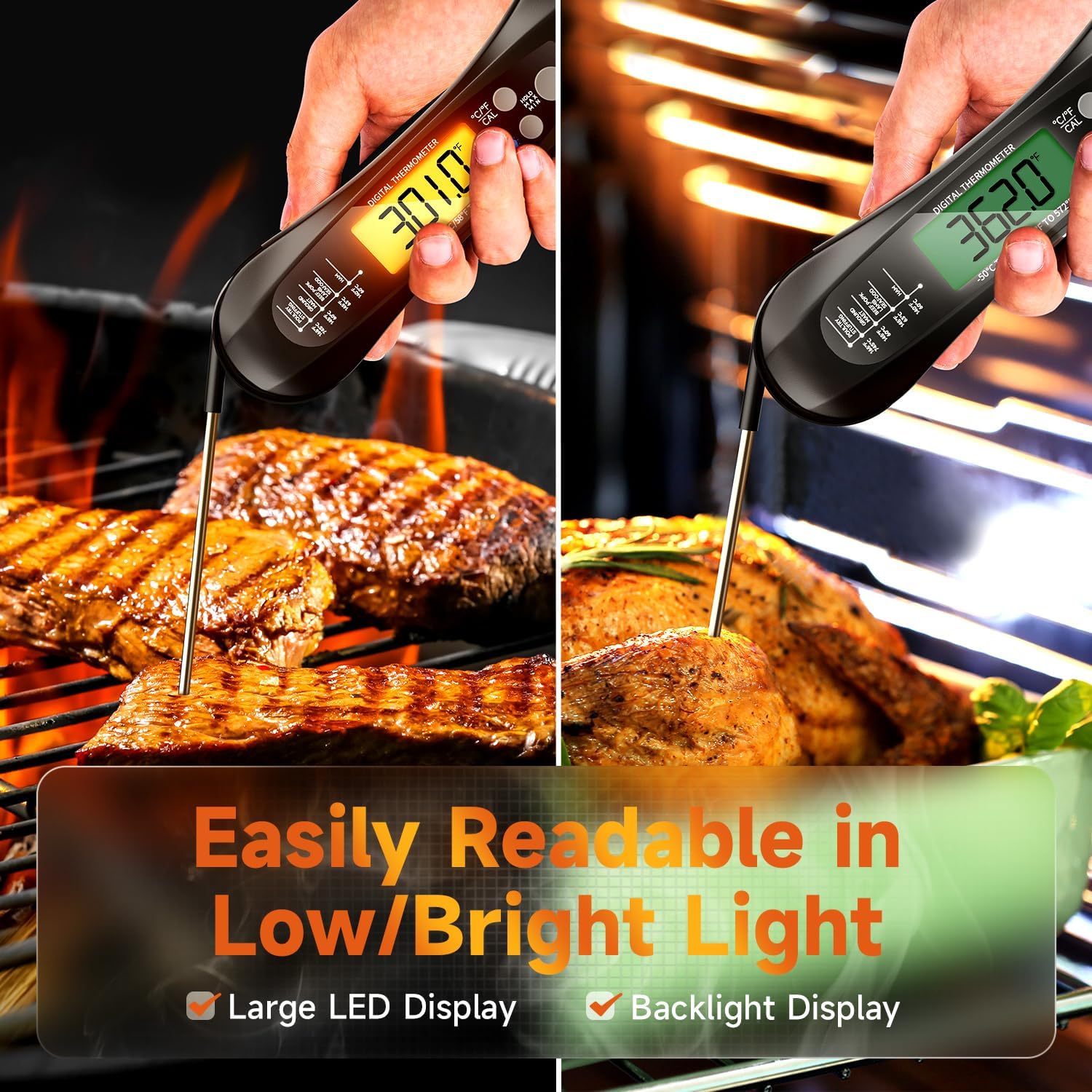 Digital Instant Read Meat Ther - Instant Read Thermometer บทวิจารณ์และราคา