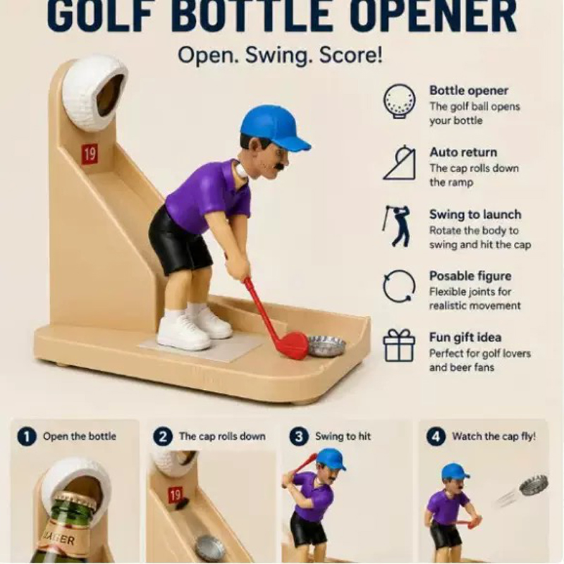 3D Printed Funny Golfer Beer B - Funny Kitchen Gadgets Gifts บทวิจารณ์และราคา