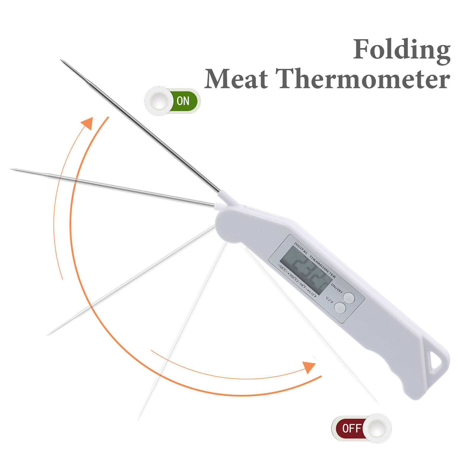 Folding Electronic Thermometer - Instant Read Thermometer บทวิจารณ์และราคา