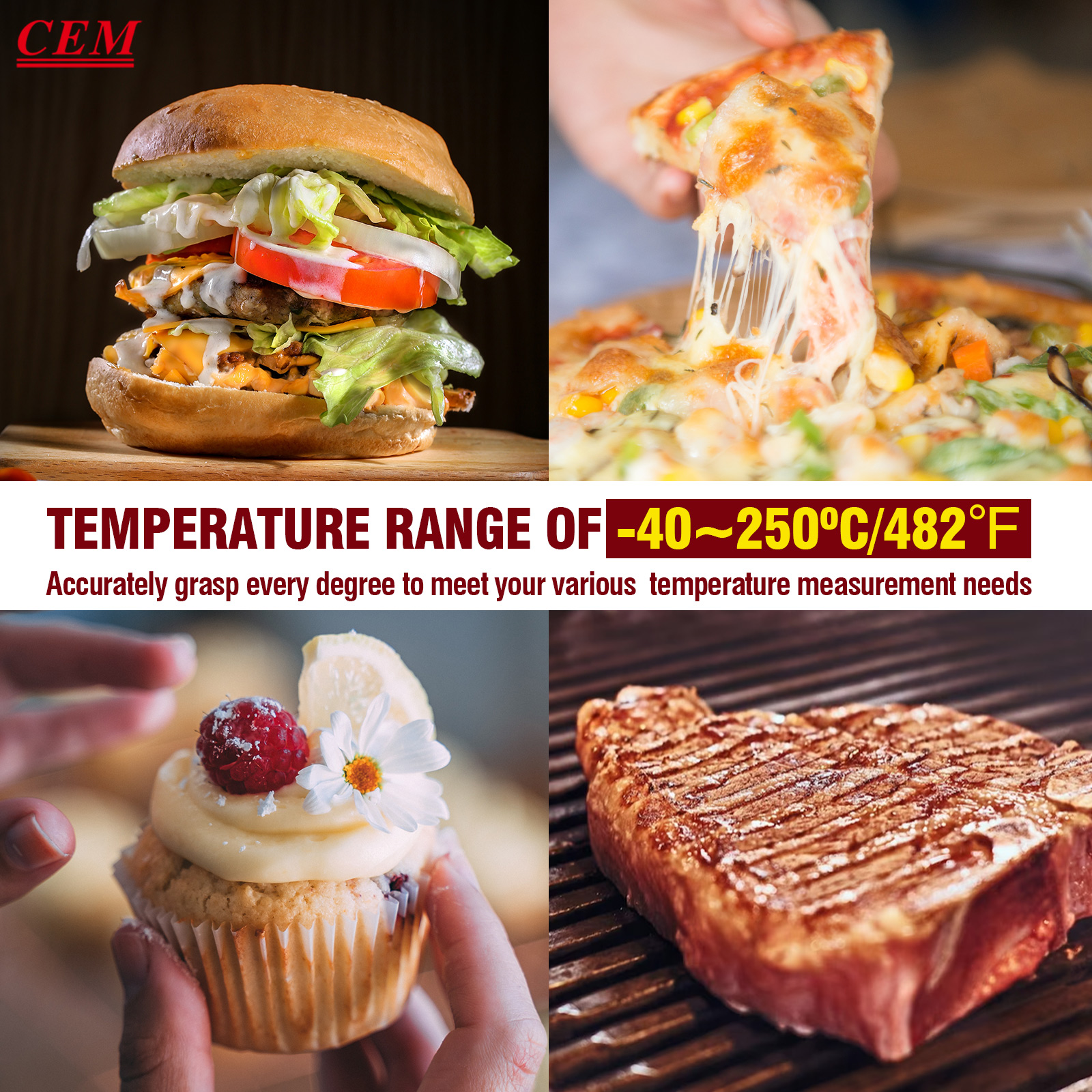 CEM Meat Thermometer Digital,  - Instant Read Thermometer บทวิจารณ์และราคา