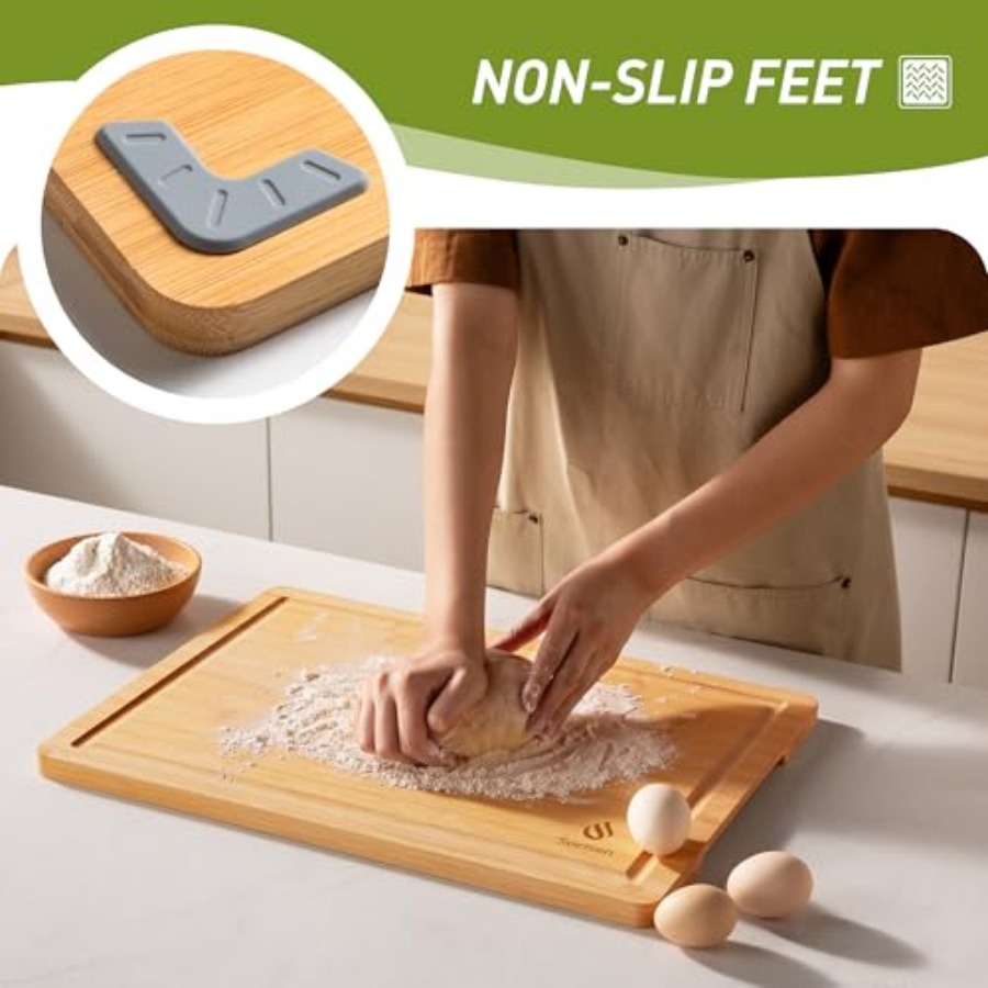 Bamboo Cutting Board Set Non S - Kitchen Gadgets To Have บทวิจารณ์และราคา