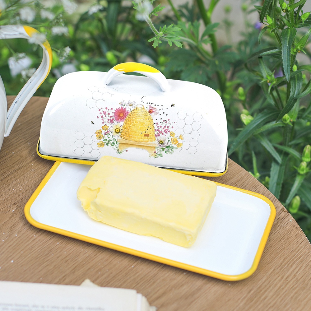 Menschy Enamel Butter Dish Che - Kitchen Handy Gadgets บทวิจารณ์และราคา