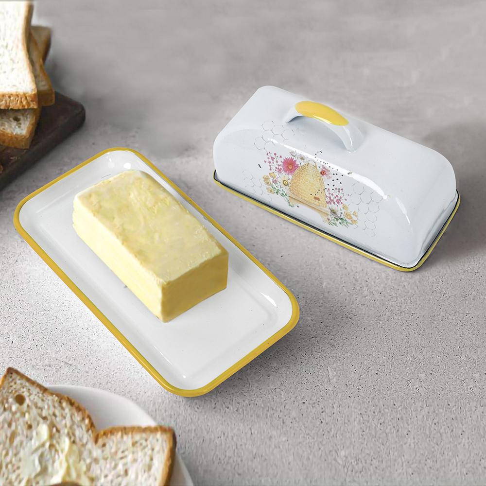 Menschy Enamel Butter Dish Che - Kitchen Handy Gadgets บทวิจารณ์และราคา