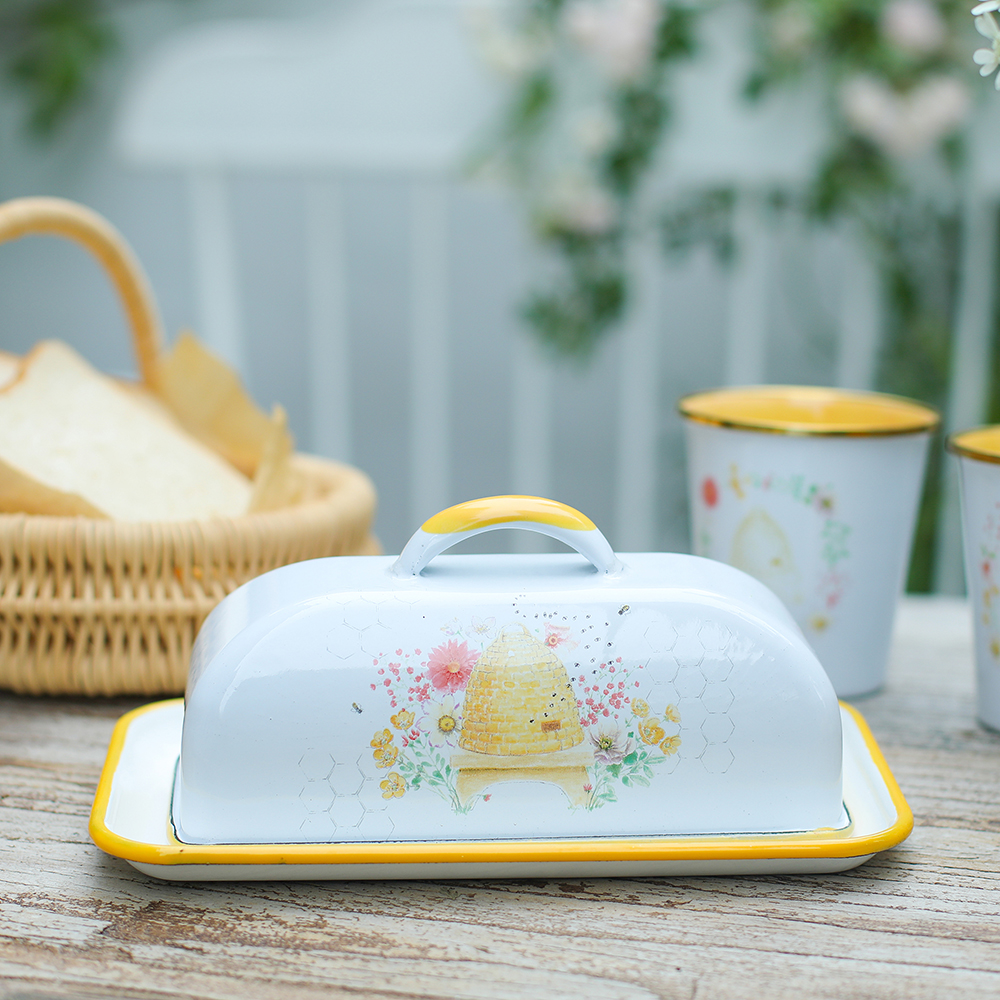 Menschy Enamel Butter Dish Che - Kitchen Handy Gadgets บทวิจารณ์และราคา