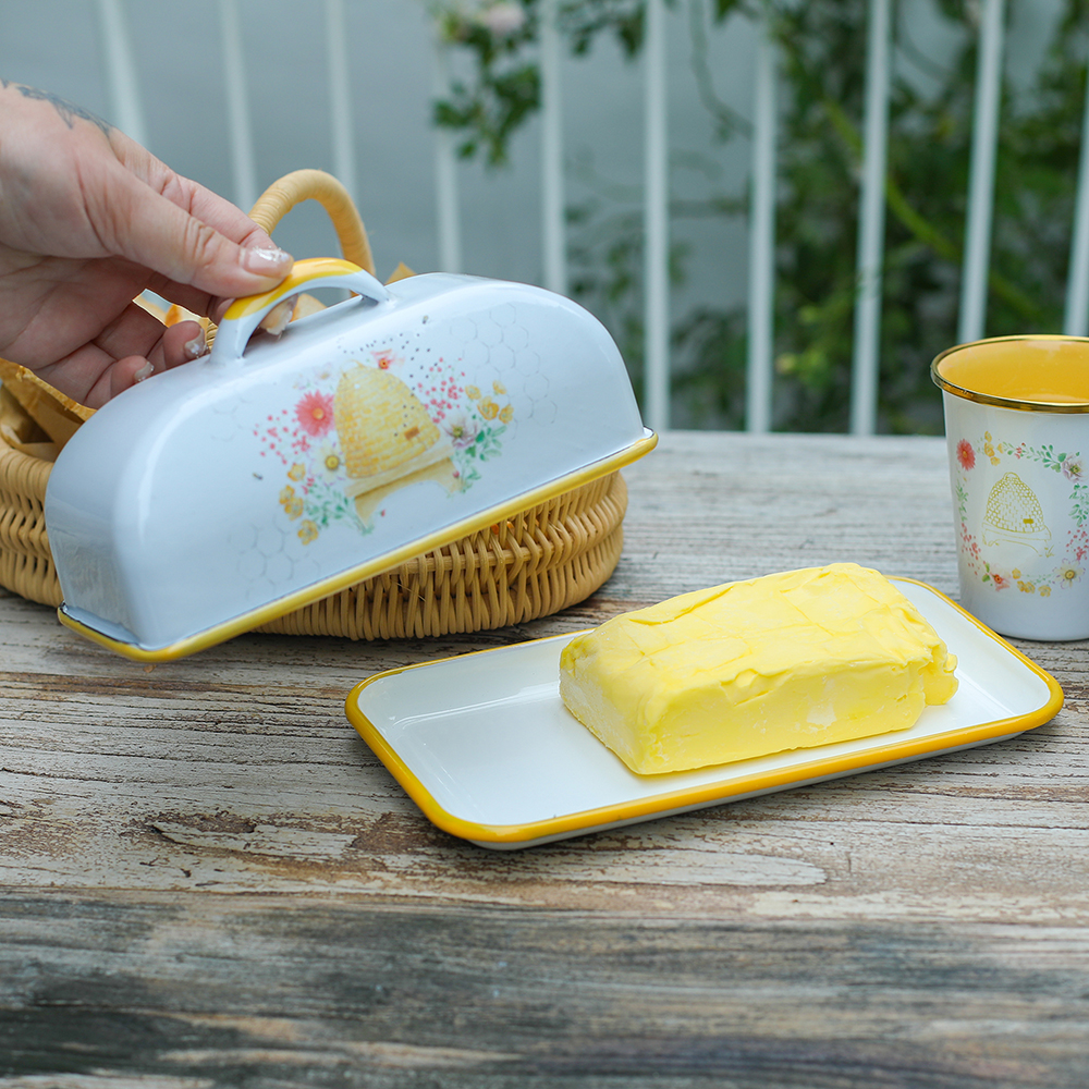 Menschy Enamel Butter Dish Che - Kitchen Handy Gadgets บทวิจารณ์และราคา